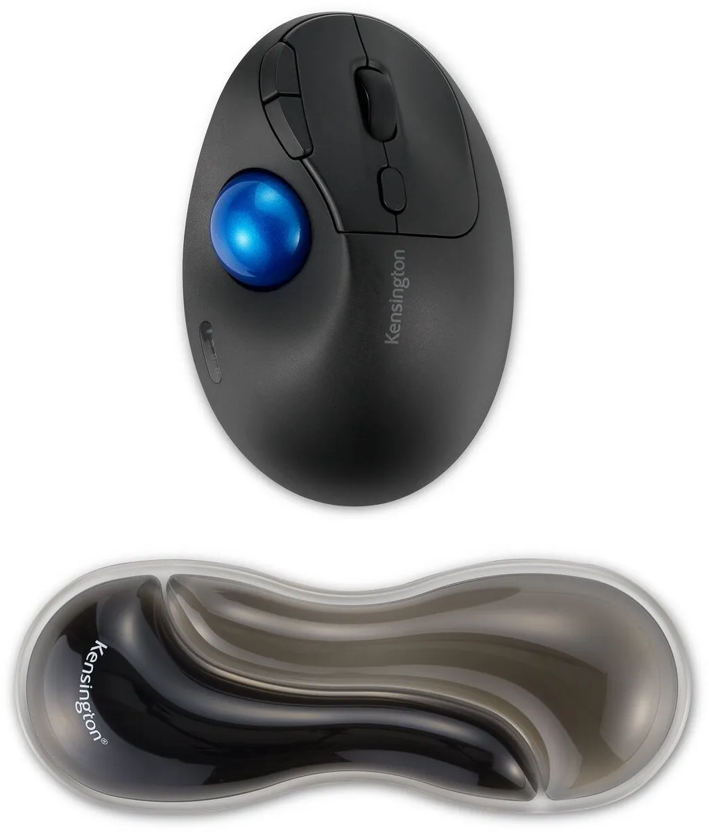 Kensington Slim Duo Gel Muis/Trackball K62438WW - Zwart - afbeelding 6 van 6