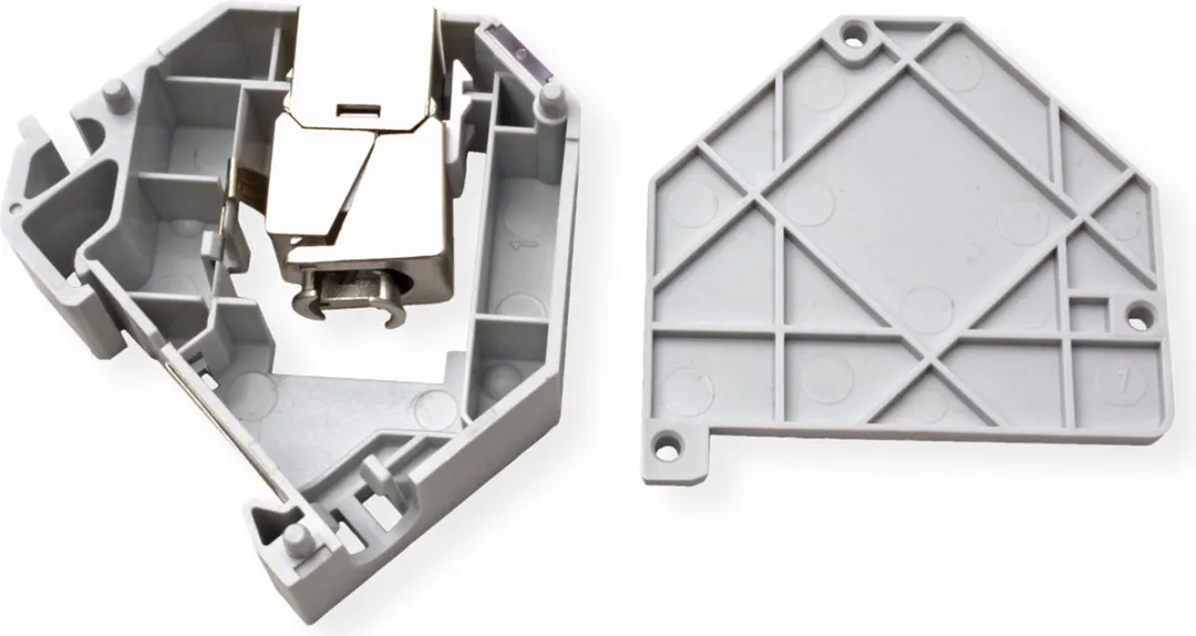 Roline Montagerailadapter Keystone - 1x Ethernet - Zilver