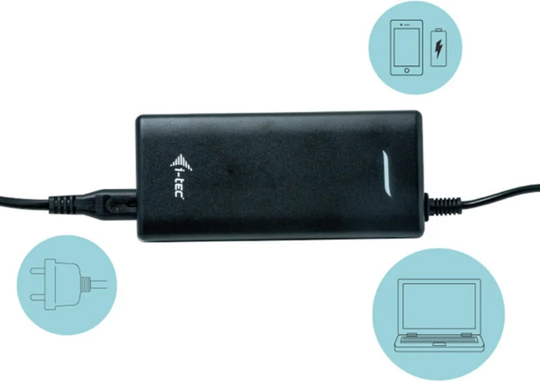 i-Tec - Compact USB-C Docking Station - 2 x Displayport - 5 x USB-A - 1 x USB-C - Ethernet - Audio In/Uit - Kaartlezer - Inclusief 100W oplader - Geschikt voor laptops met Thunderbolt 3/4/5 of USB-C