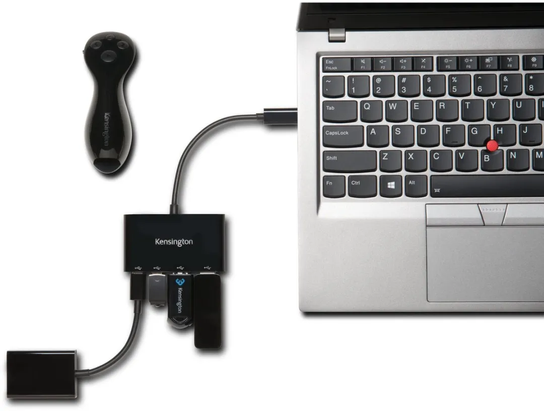 Kensington CH1000 K39124EU USB-C Hub - 4 Poorten - Zwart
