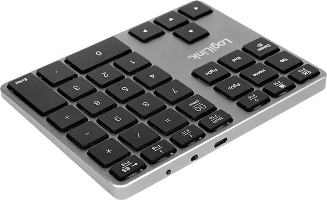 Logilink ID0187 Bluetooth Numeriek Toetsenbord - Aluminium - Zwart