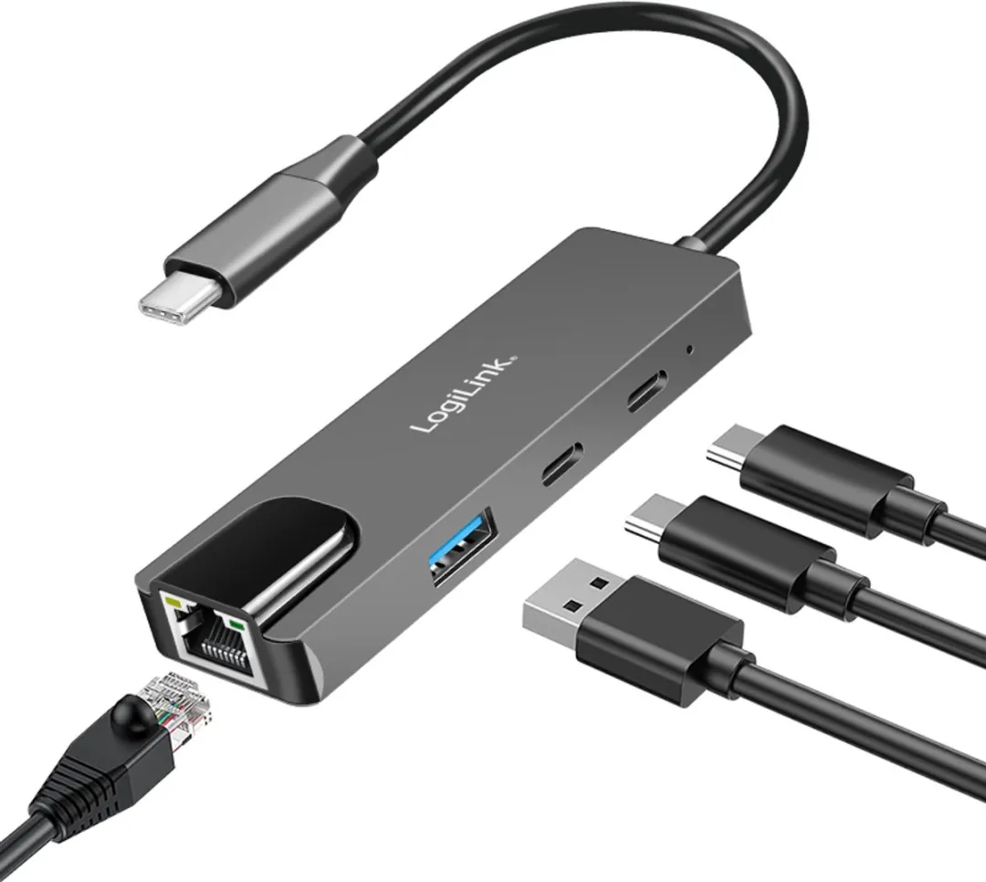 LogiLink UA0432 Laptop Dock USB 3.2 - Grijs - afbeelding 2 van 3