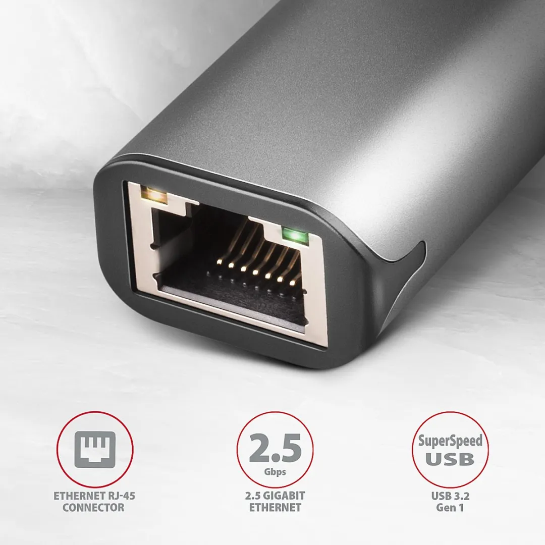 Axagon ADE-25RC 2.5G Ethernet Netwerkkaart - Grijs