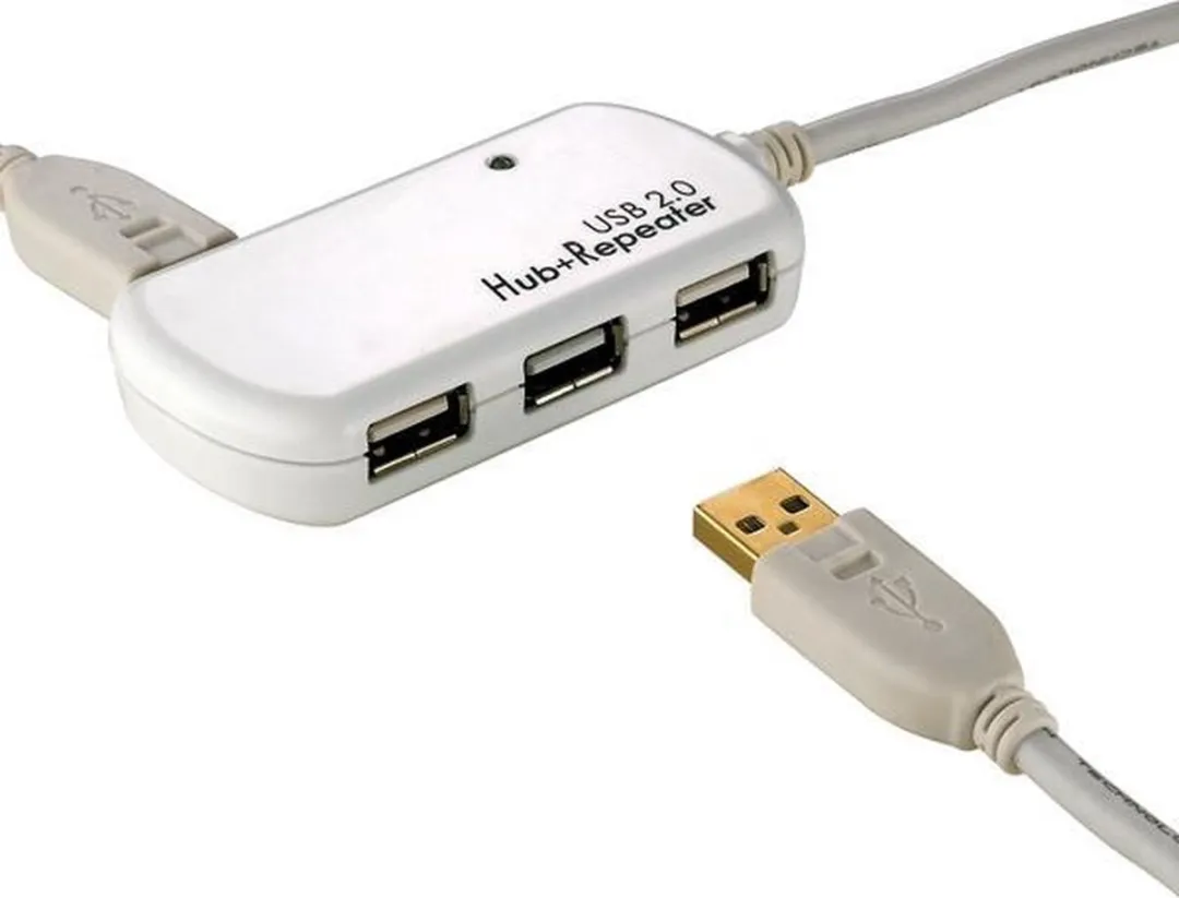 Roline USB 2.0 4-Poorts Hub 12m - MPN 12.04.1085 - Wit - afbeelding 4 van 4