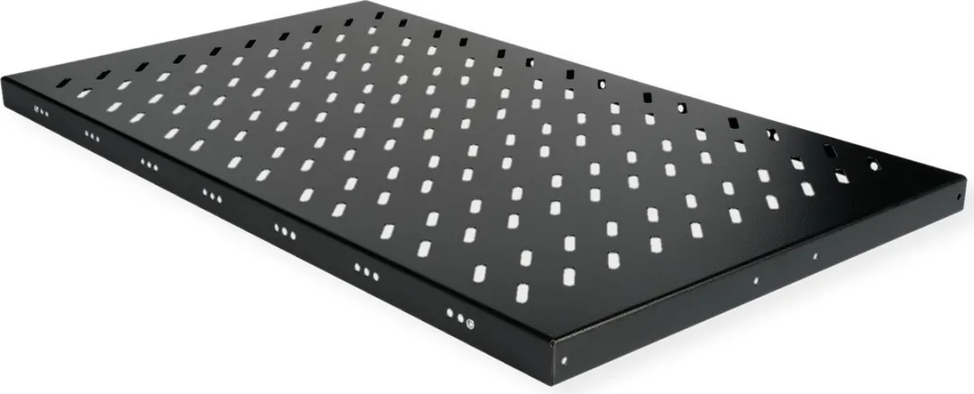 Roline 19-inch Plank 1U 770mm - 50kg Zwart - afbeelding 2 van 5