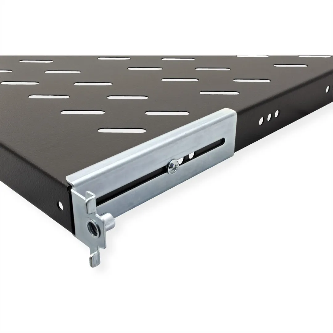 Roline 19-inch Plank 1U 770mm - 50kg Zwart - afbeelding 4 van 5