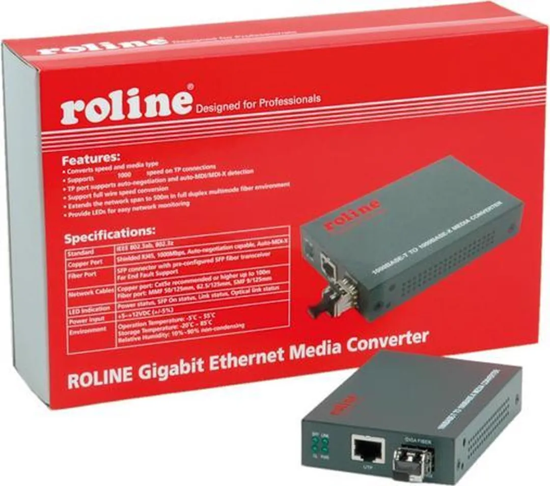 Roline Gigabit Converter RJ-45 - LC (mini GBIC) - afbeelding 3 van 6