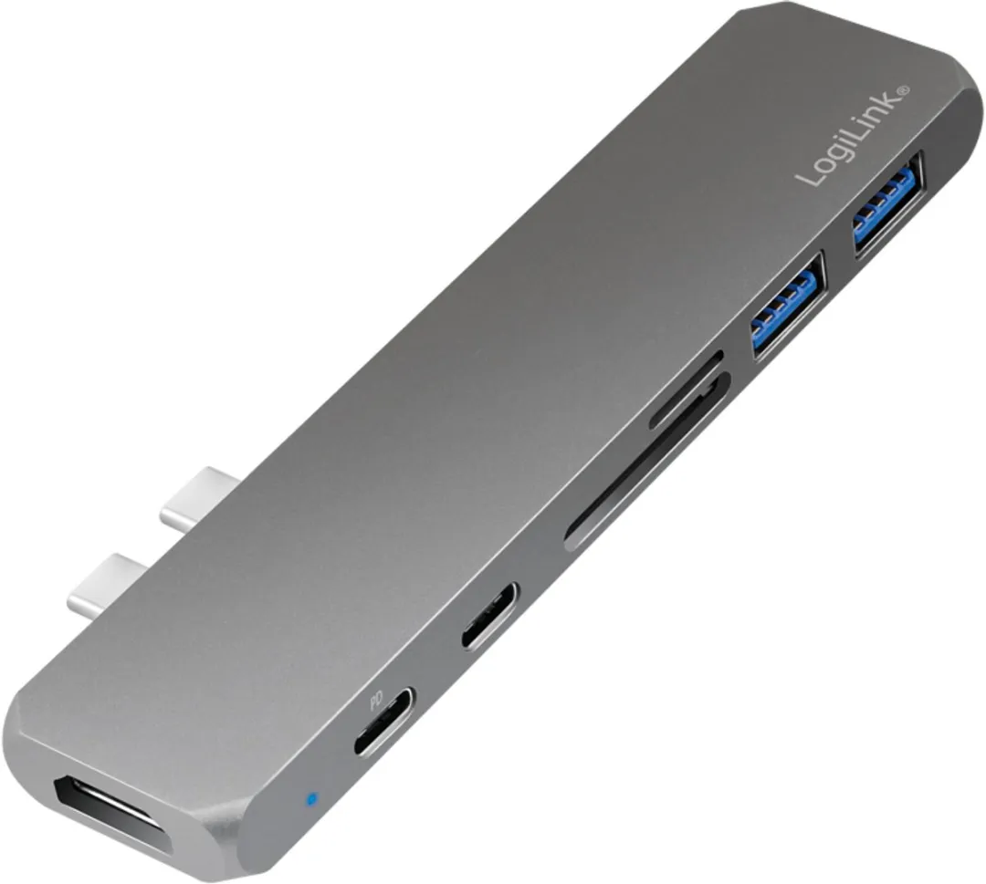Logilink UA0302 USB-C Dockingstation - Zilver-zwart - afbeelding 6 van 6