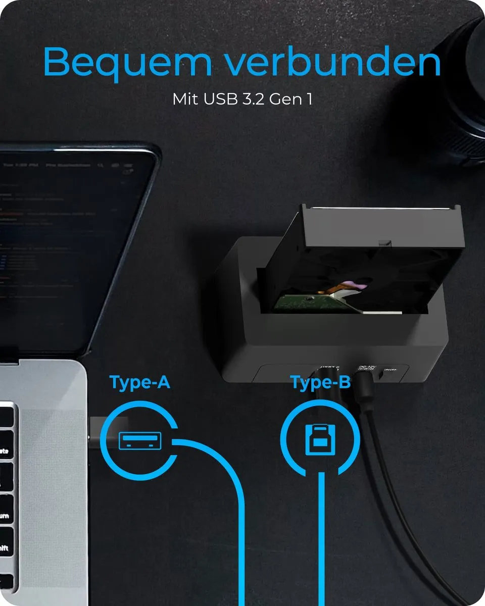 Icy Box IB-1121-U3 USB 3.2 Gen 1 Type-A - Zwart - afbeelding 6 van 6