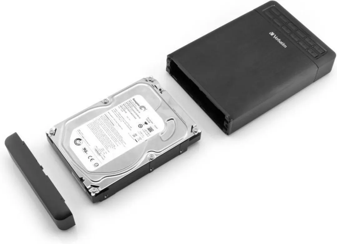 Verbatim Secure Enclosure Kit 53405 - 3,5" USB-C Behuizing - Zwart