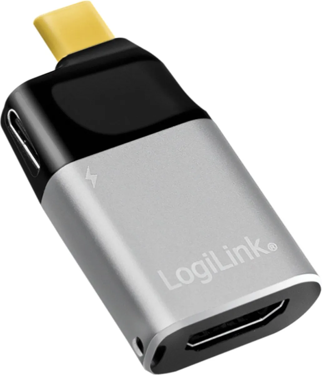 Logilink CUA0203 USB-C naar HDMI-adapter - Zwart/Grijs