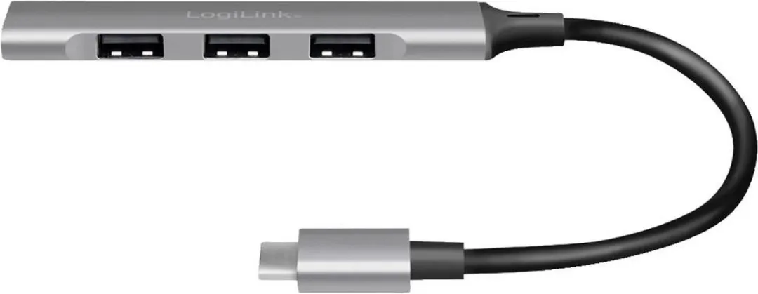 Logilink UA0392 USB 3.2 Hub 4 Poorten - Aluminiumgrijs