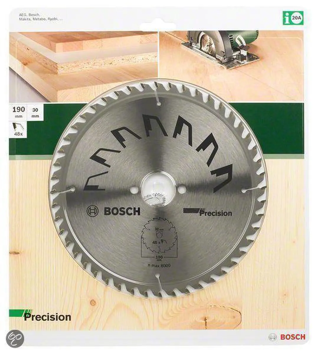 Bosch PRECISION Cirkelzaagblad 190mm 48 Tanden