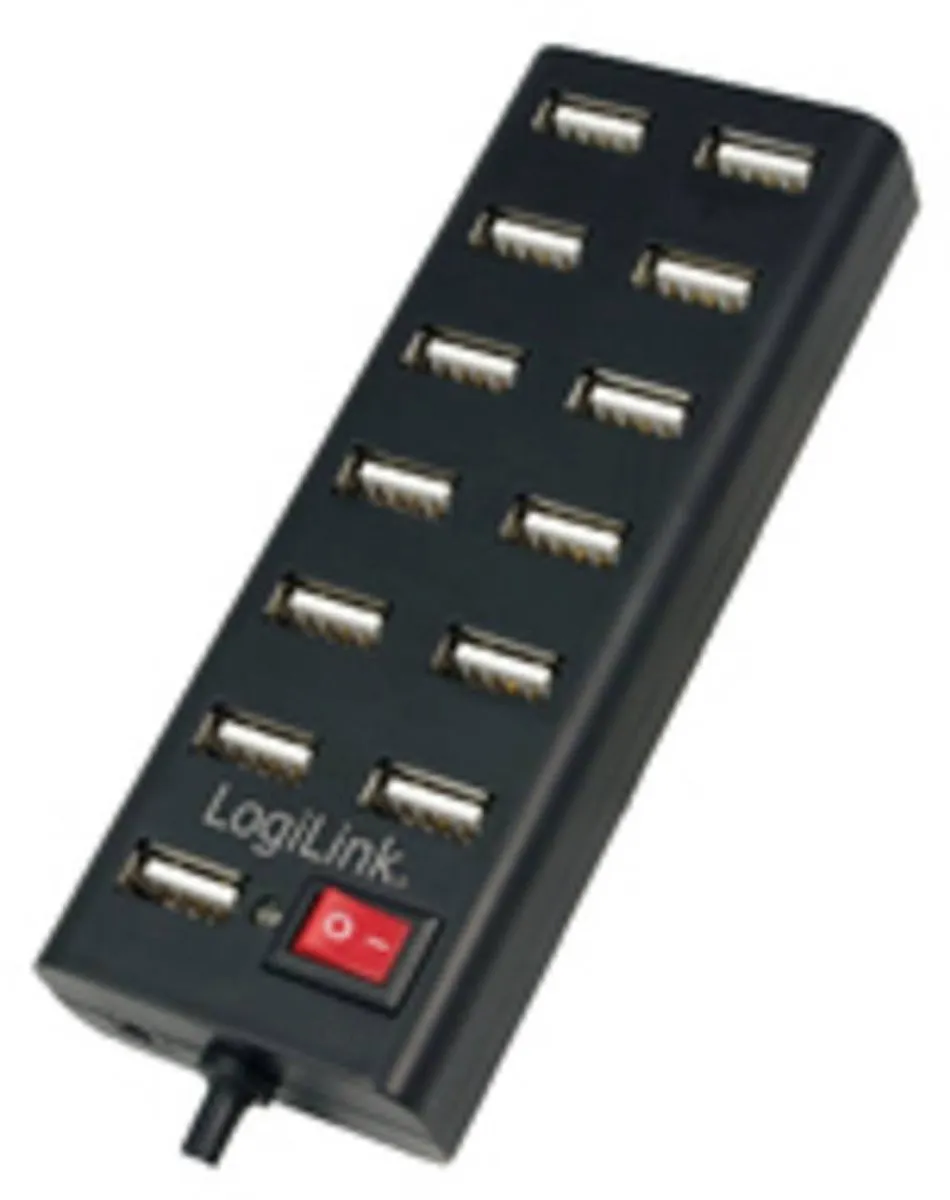 Logilink USB2.0 13-Port Hub - 13x USB 2.0 - Zwart