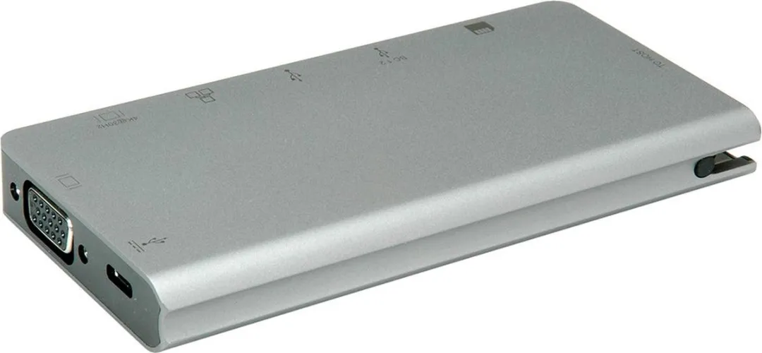 Roline 12.02.1022 USB-C Docking Station - HDMI 4K/VGA/USB 3.2 - Aluminium