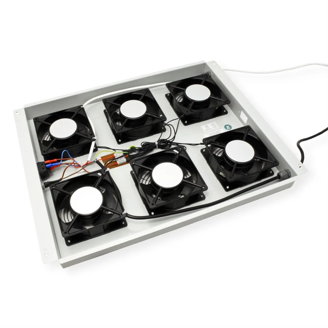 Roline 19-inch Dakventilatorunit 6 Ventilatoren - Grijs - afbeelding 3 van 6