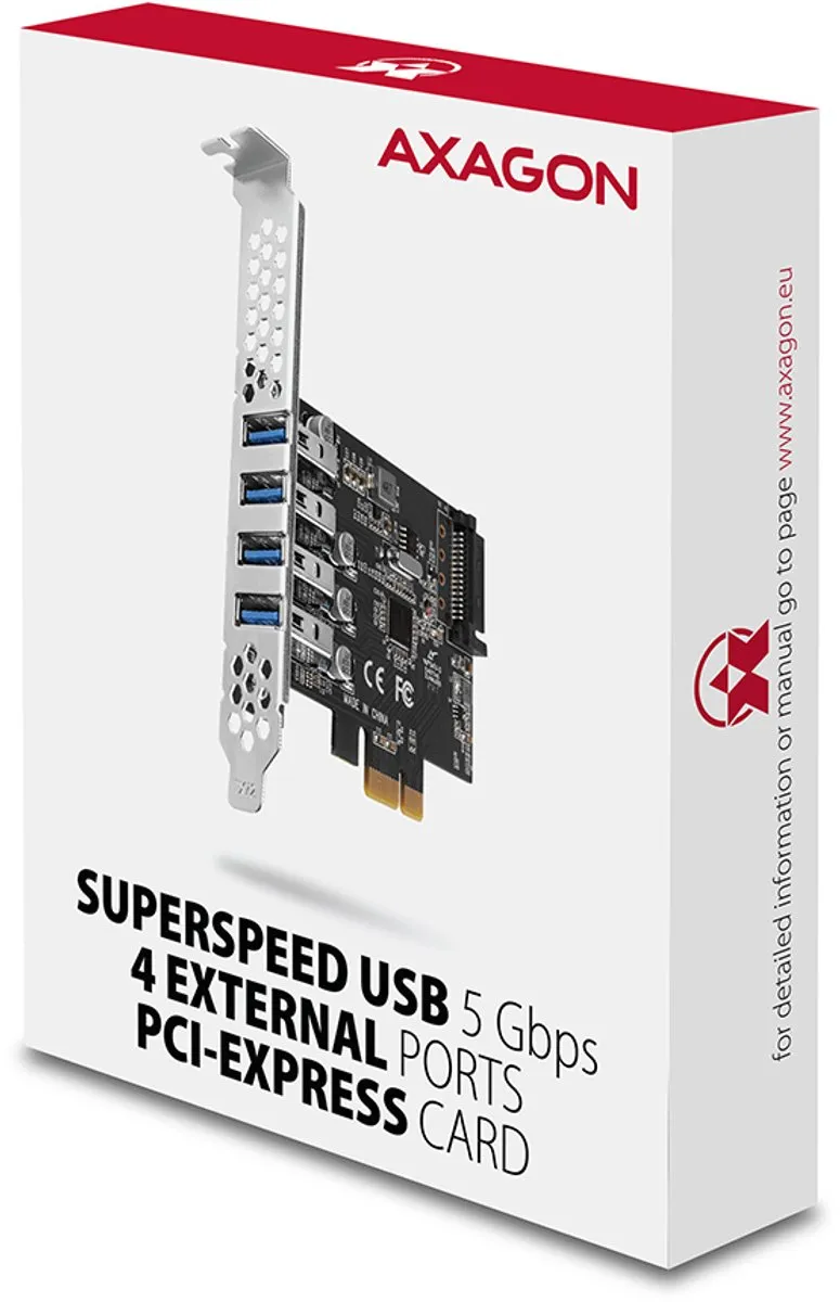 Axagon PCEU-43RS PCIe Adapter 4x USB3.0