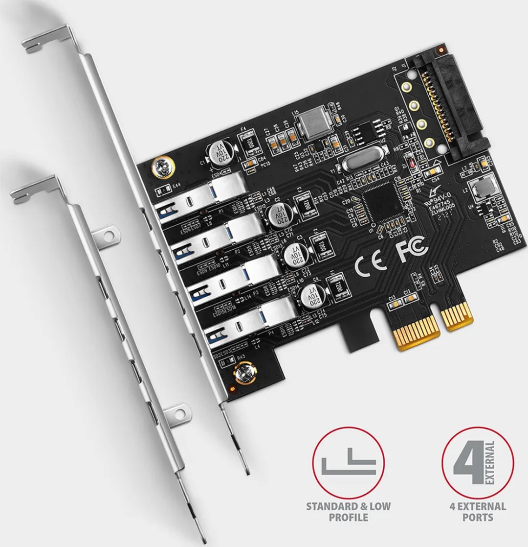 Axagon PCEU-43RS PCIe Adapter 4x USB3.0
