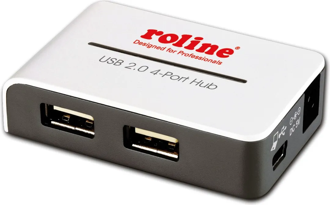 Roline USB 2.0 Hub 4 Poorten - Wit - afbeelding 3 van 6