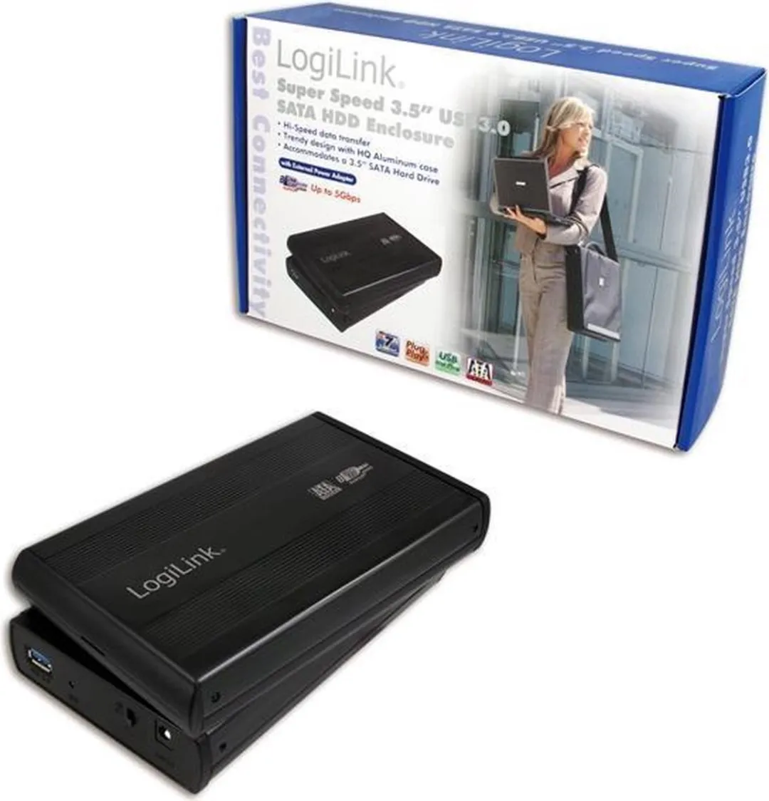 LogiLink UA0107 Opslagstationbehuizing 3.5" - Zwart