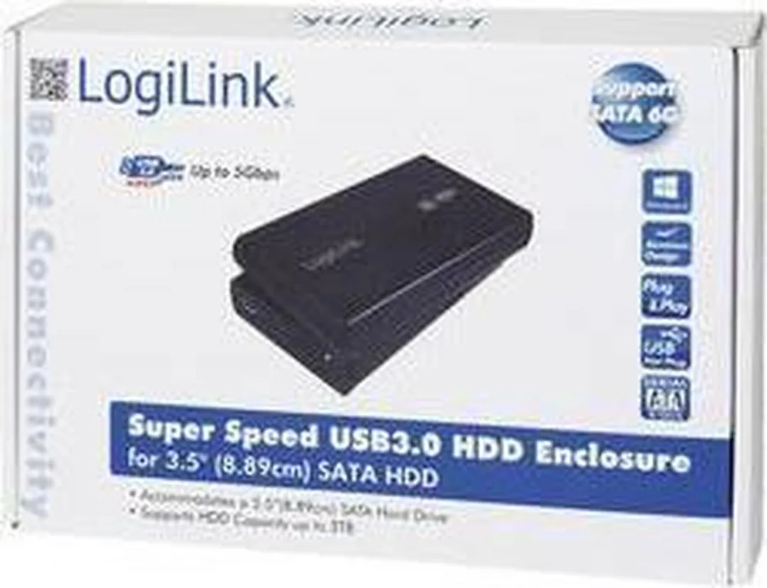 LogiLink UA0107 Opslagstationbehuizing 3.5" - Zwart