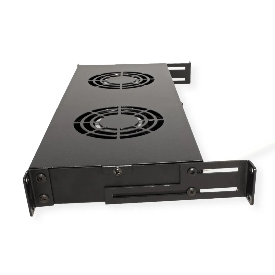 Roline 19-inch Ventilatorunit 2 Ventilatoren - Zwart - afbeelding 3 van 6