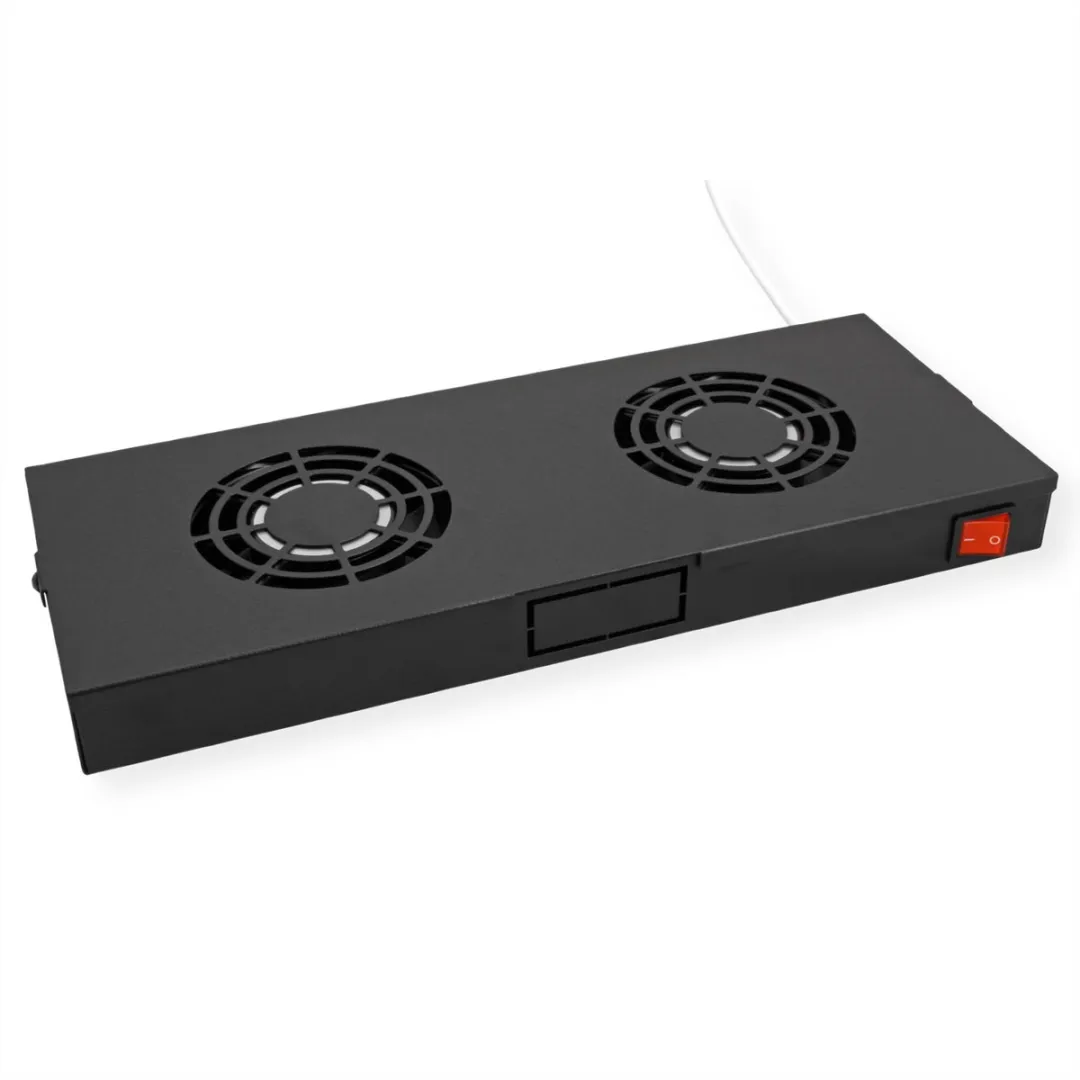 Roline 19-inch Ventilatorunit 2 Ventilatoren - Zwart - afbeelding 5 van 6