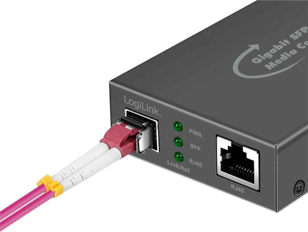 Logilink NMC001 Gigabit Mediaconverter RJ45/SFP - Zwart