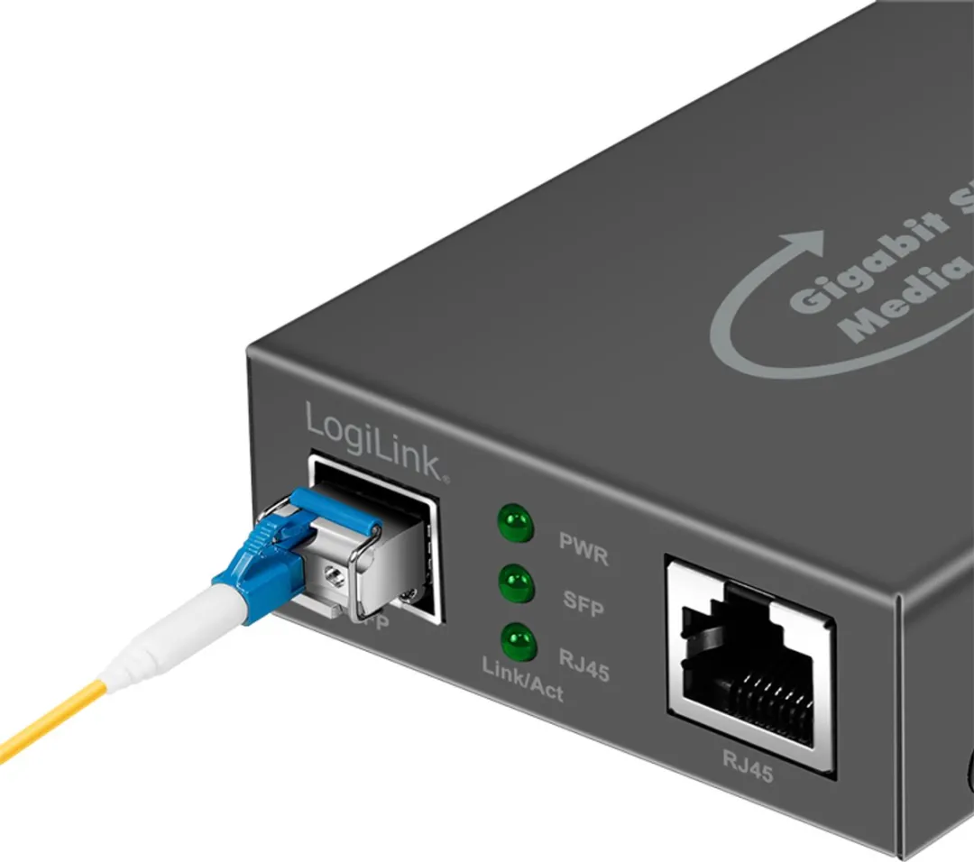 Logilink NMC001 Gigabit Mediaconverter RJ45/SFP - Zwart - afbeelding 6 van 6
