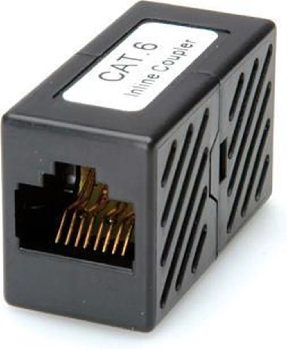 Roline RJ45 Koppelstuk Cat.6 - Ongeblinderd - Zwart