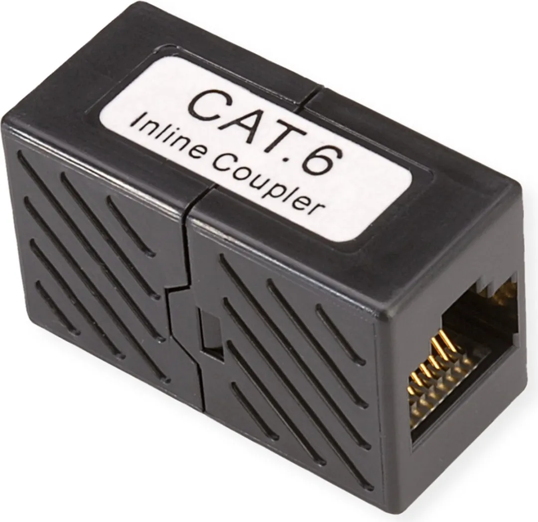Roline RJ45 Koppelstuk Cat.6 - Ongeblinderd - Zwart