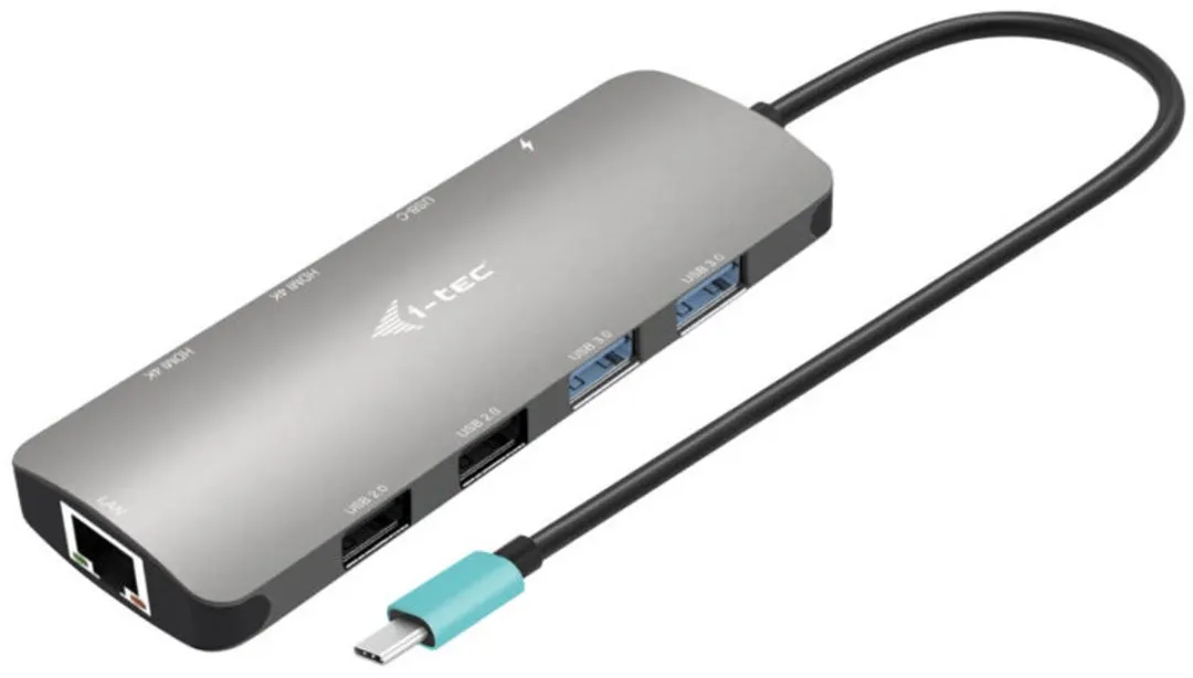 I-tec USB-C Metal Nano C31NANOHDM2DOCPD Docking Station 100W - Zilver