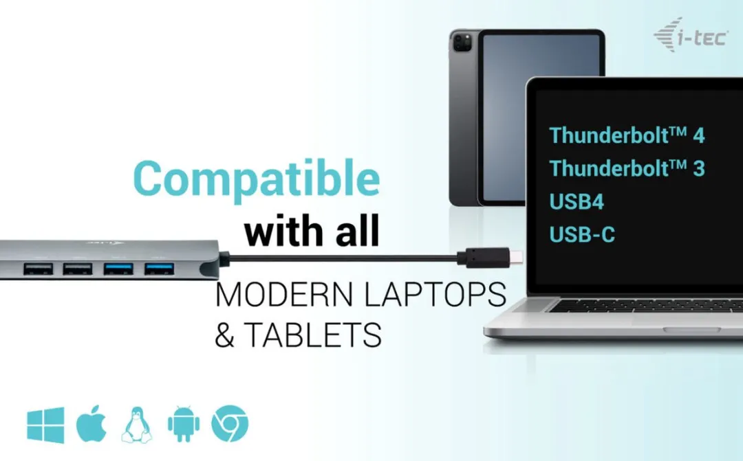 I-tec USB-C Metal Nano C31NANOHDM2DOCPD Docking Station 100W - Zilver - afbeelding 6 van 6
