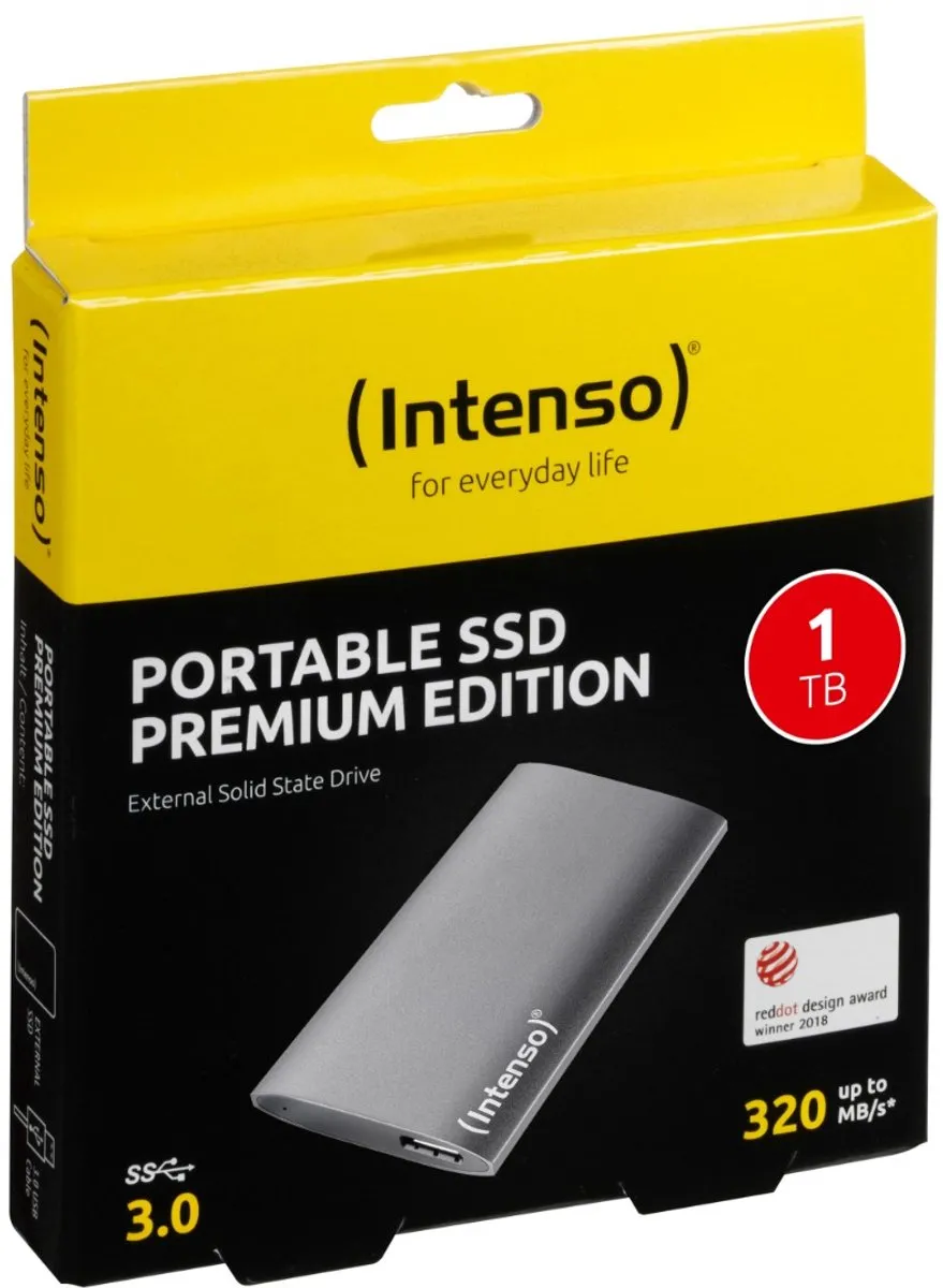 Intenso SSD Premium 3823460 Externe SSD 1TB - USB 3.2 - Antraciet - afbeelding 6 van 6