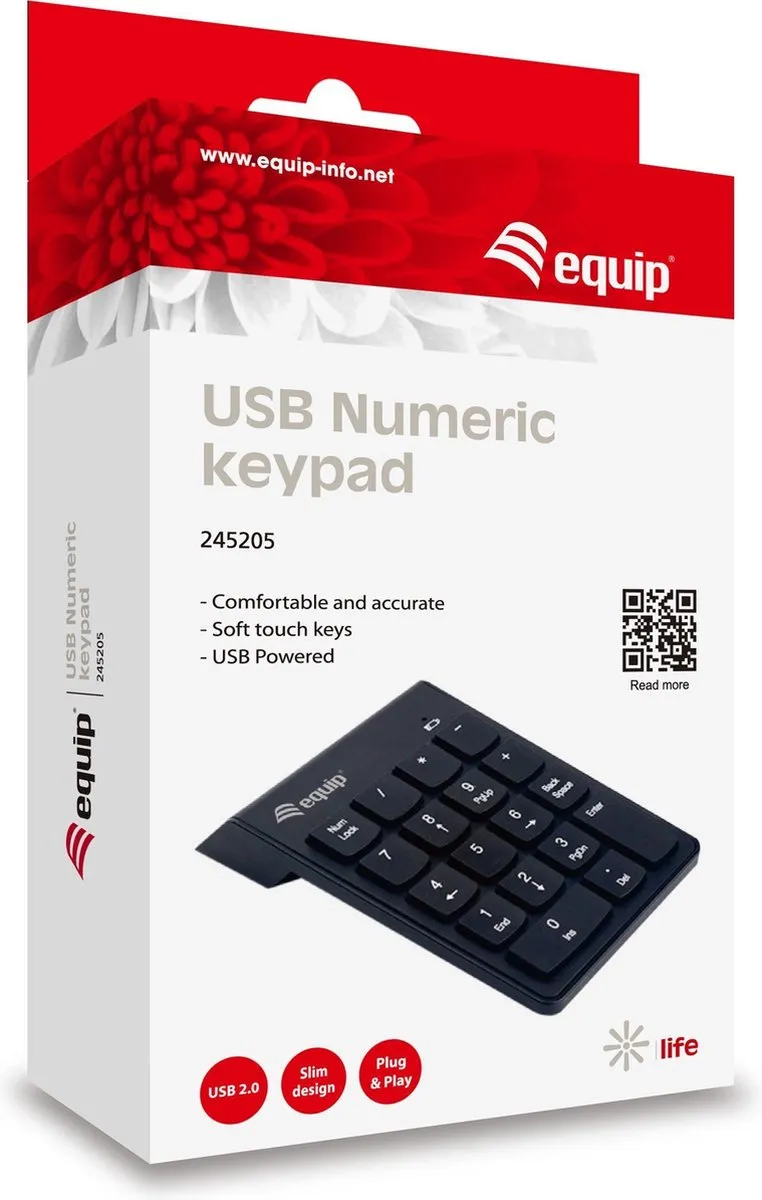 Equip 245205 Numpad - USB - Zwart