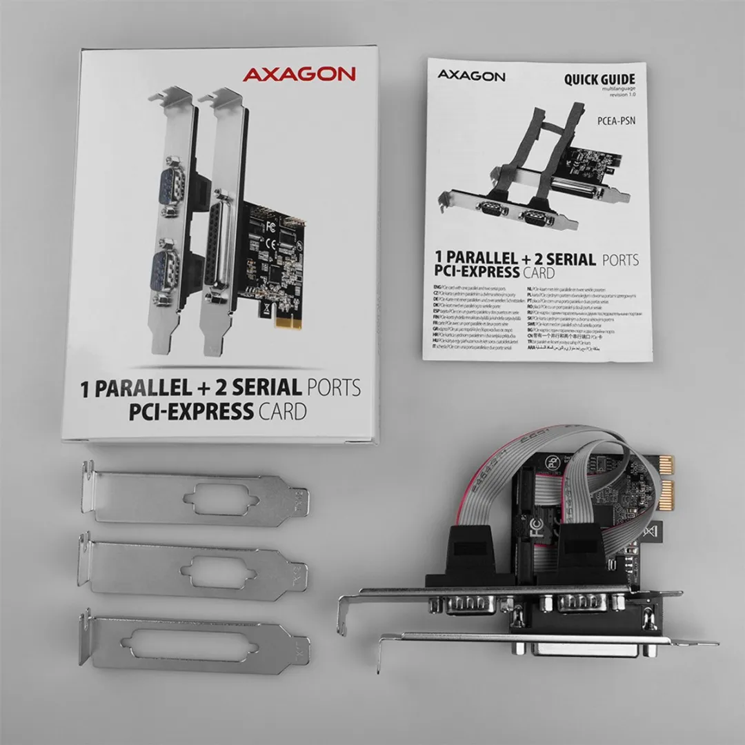 Axagon PCEA-PSN PCIe Adapter - 1x Parallel + 2x Serial