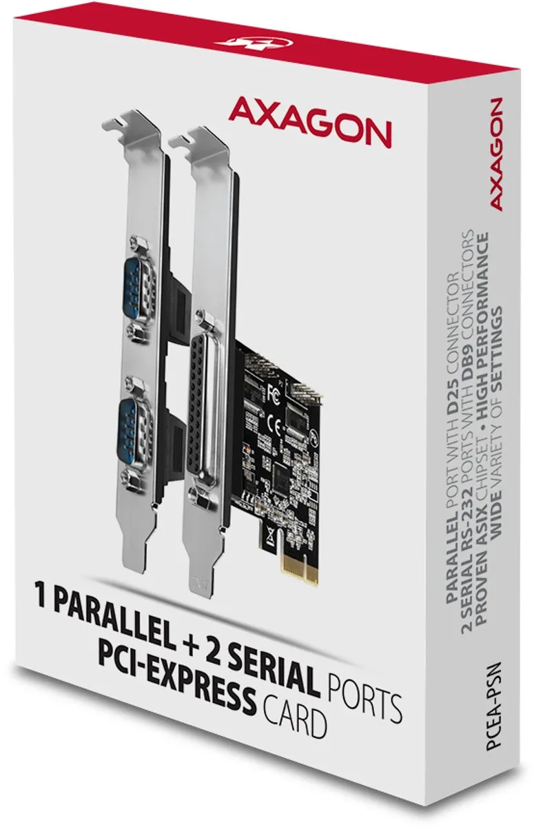 Axagon PCEA-PSN PCIe Adapter - 1x Parallel + 2x Serial