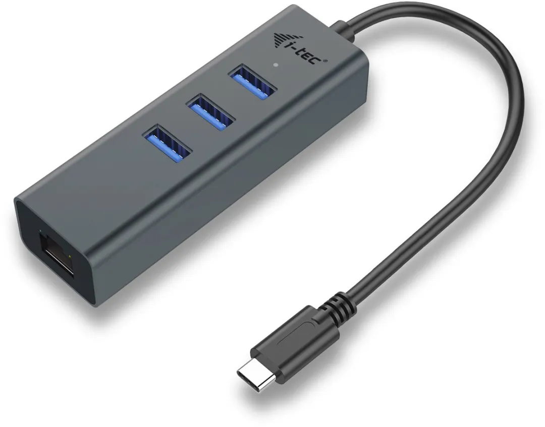 I-tec C31METALG3HUB USB-C HUB 3 Poorten - Ethernet 1000Mbit