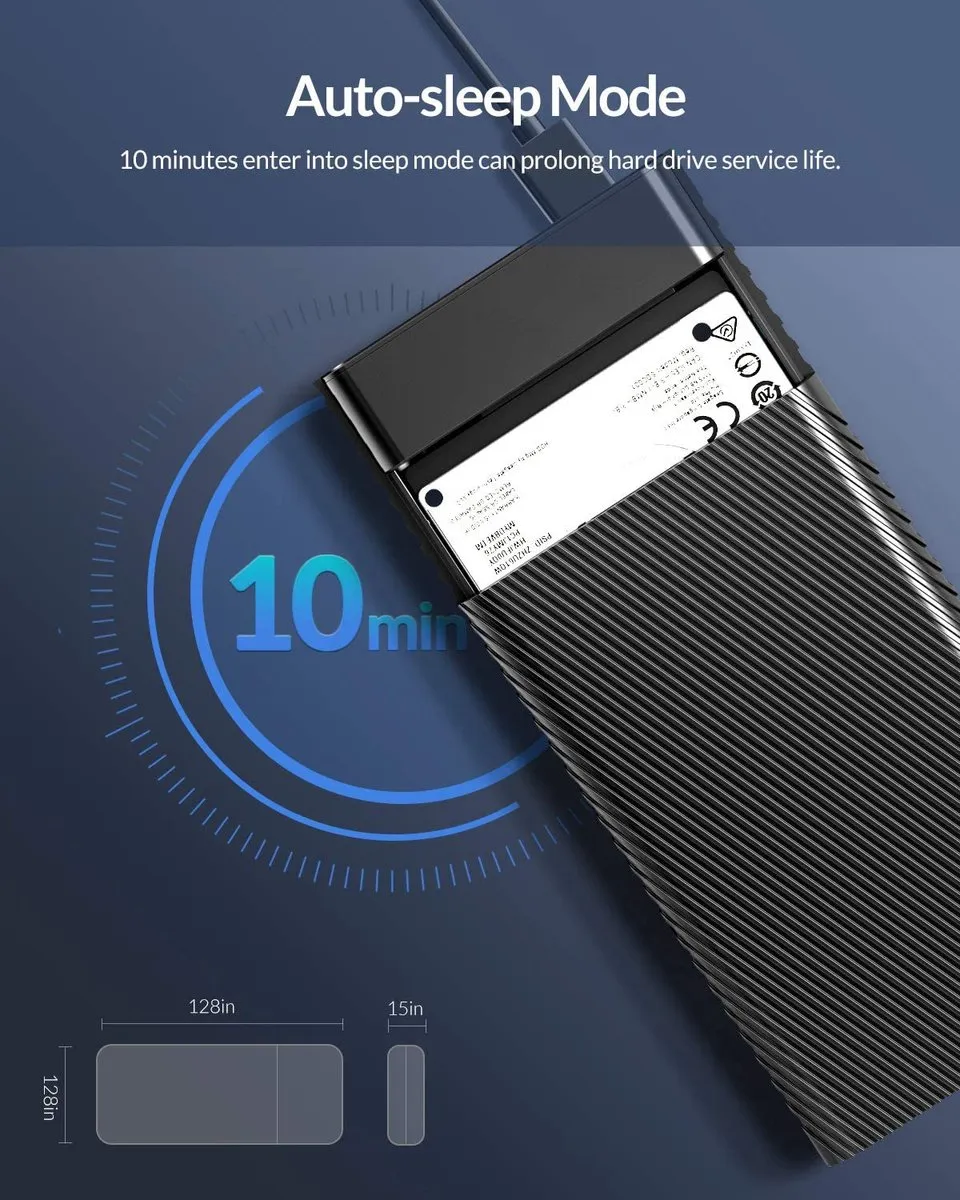 ORICO 2521C3 USB3.0 Behuizing 2.5" SATA SSD/HDD - 10Gbit/s - Zwart