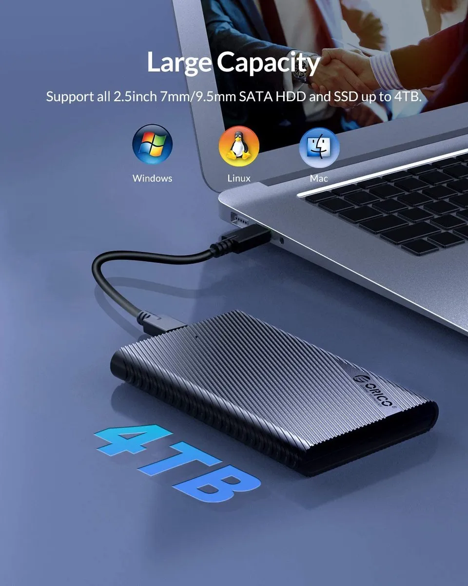 ORICO 2521C3 USB3.0 Behuizing 2.5" SATA SSD/HDD - 10Gbit/s - Zwart