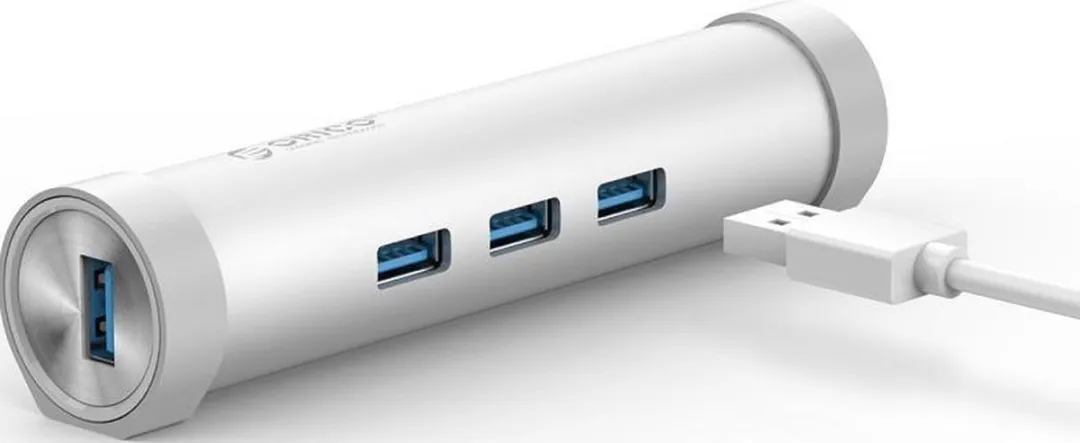 ORICO ORI-ARH3L-U3 USB3.0 Hub - 3x USB-A, 1x Ethernet 10/100/1000Mbps - Zilver - afbeelding 6 van 6
