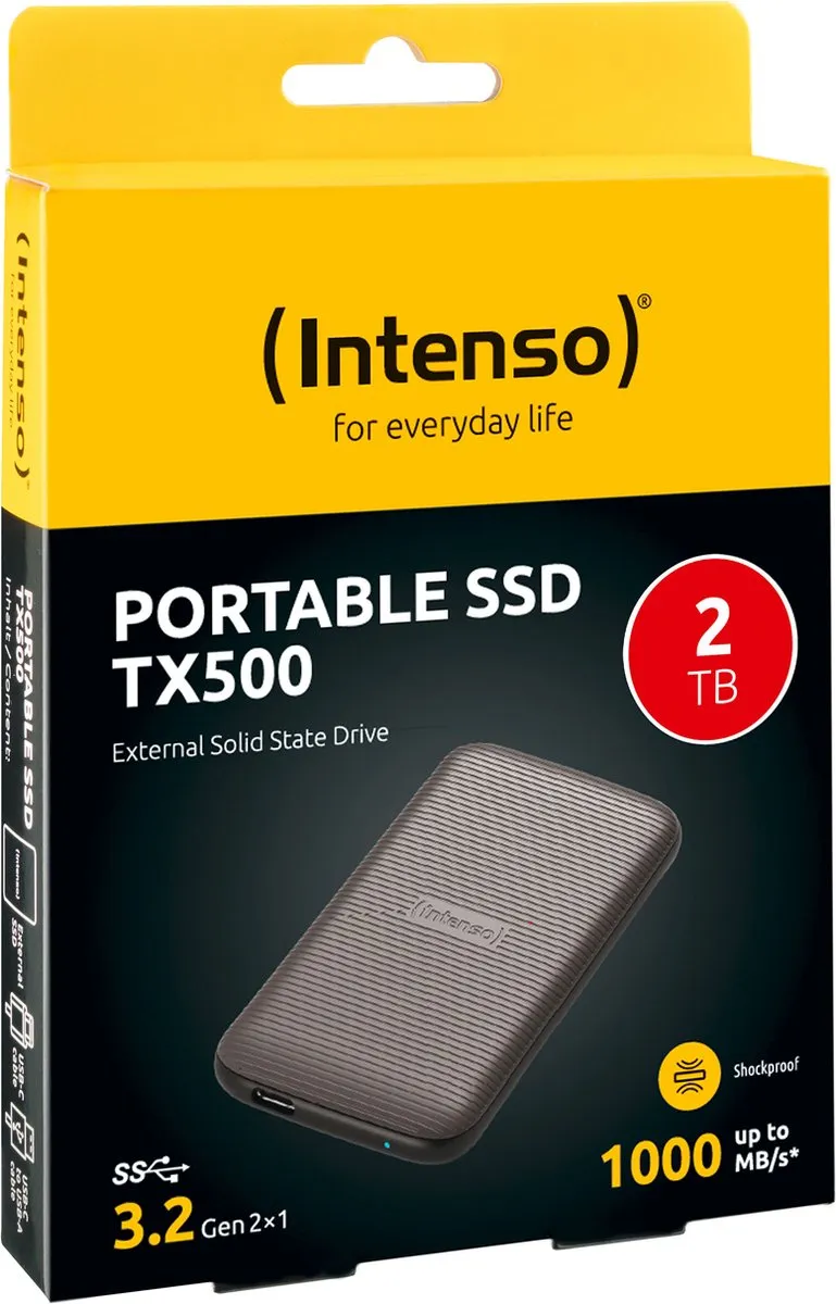 Intenso Rugged TX500 2TB SSD - USB 3.2 - Bruin - afbeelding 6 van 6