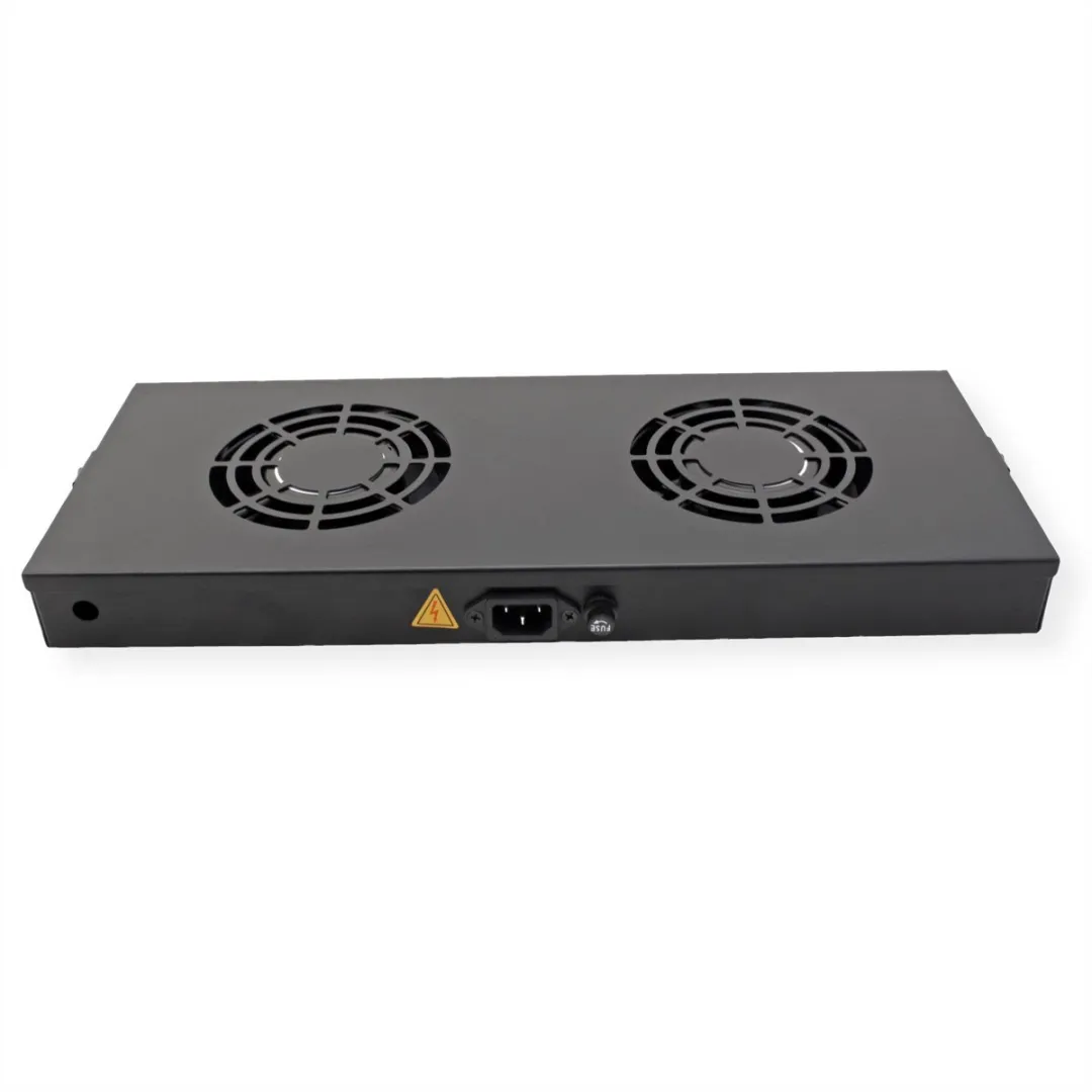 Roline 19-inch Ventilatoreenheid 2 Ventilatoren - Zwart - afbeelding 4 van 6