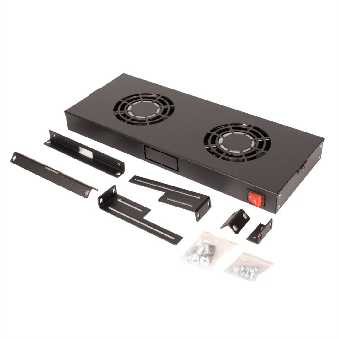 Roline 19-inch Ventilatoreenheid 2 Ventilatoren - Zwart - afbeelding 3 van 6