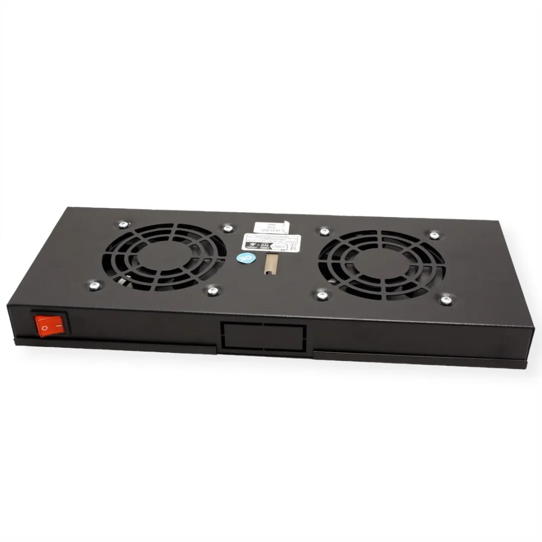 Roline 19-inch Ventilatoreenheid 2 Ventilatoren - Zwart - afbeelding 2 van 6