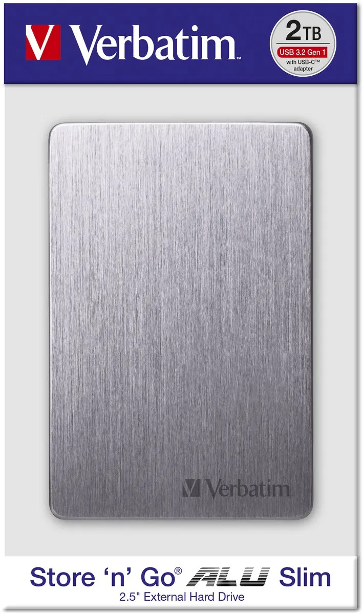 Verbatim Stor n Go 53662 Externe Harde Schijf 1TB - Space Grijs