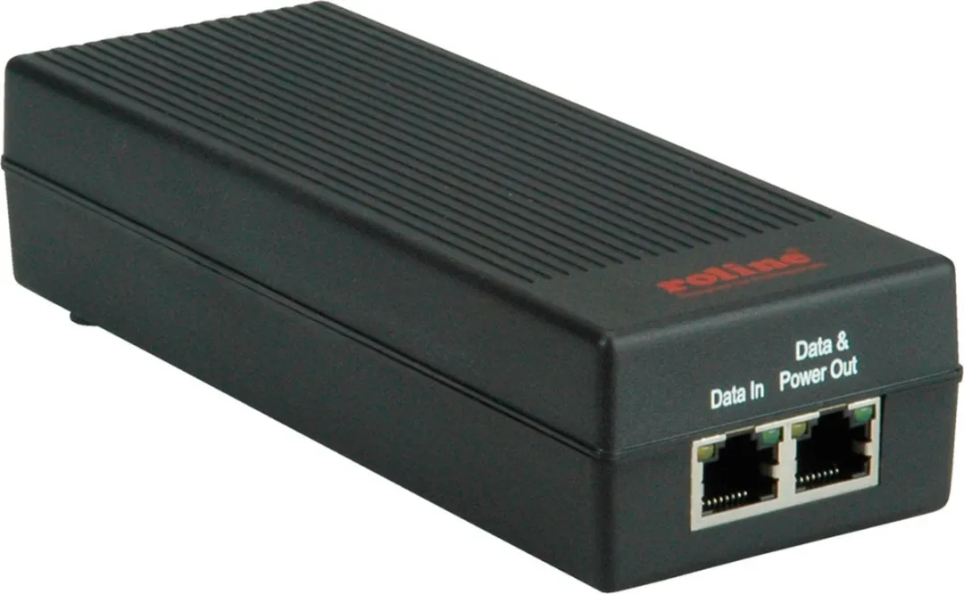 Roline Gigabit PoE Injector 30W - Zwart