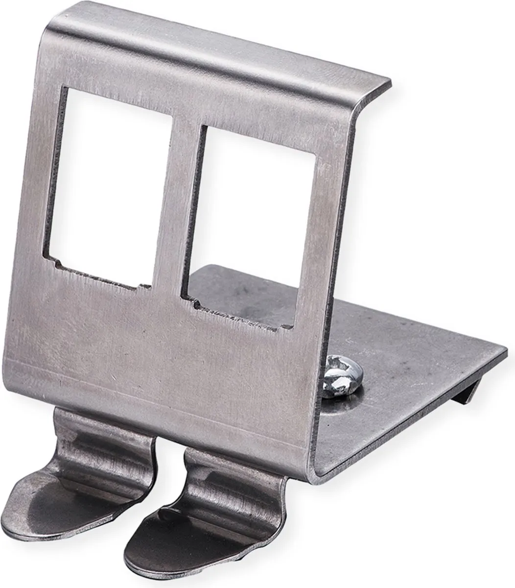 Roline DIN-rail Adapter Leeg - 2 Keystones Zilver - afbeelding 3 van 6