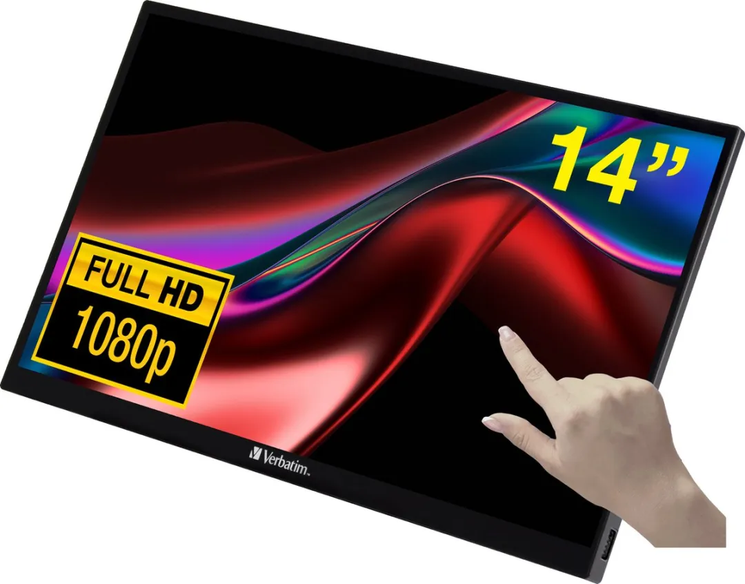 Verbatim 14" FHD Touchscreen Monitor - 1920x1080 - USB-C 15W