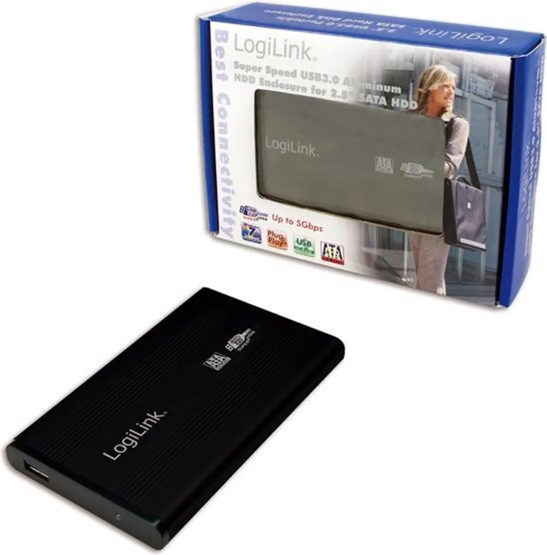 Logilink UA0106 USB 3.0/SATA Behuizing 6.3cm Zwart
